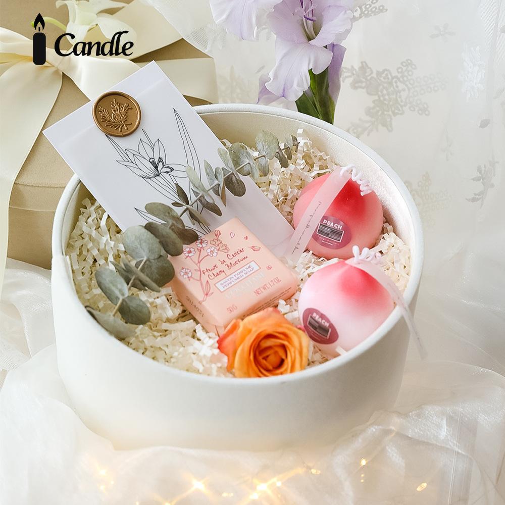 Свечи с ароматом персика, ароматические свадебные сувениры, креативный подарок, имитация фруктов, милый воск для моделирования