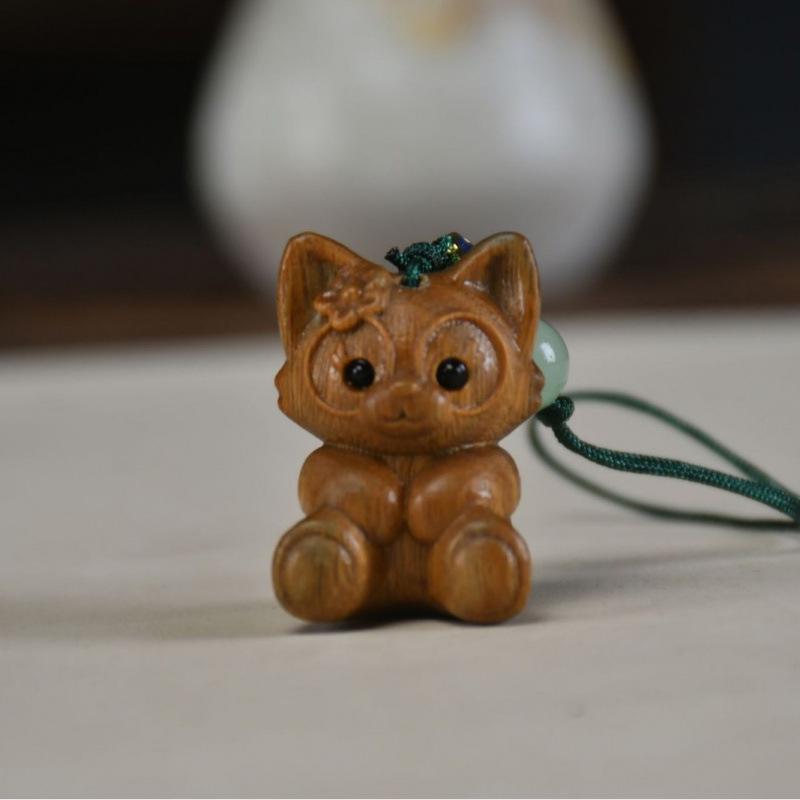Twelve Zodiac Animal Charms Green Sandalwood Set: Rat, Ox, Tiger, Rabbit, Dragon, Snake, Horse, Sheep, Monkey, Rooster, Dog, Pig.