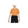 Dri-FIT One Butun bosma naqshli krujok bo'yinli qisqa yengli futbolka bolalar uchun to'plamlar to'q sariq FB1098-815