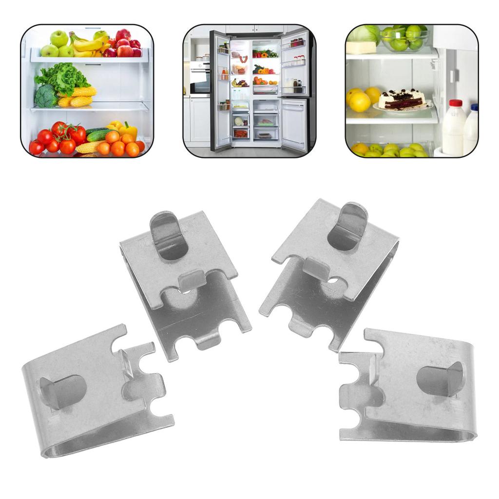 10Pcs Stainless Steel Freezer Shelf Clip Heavy Duty Shelf Support Pegs Mounting for Refrigerator Shelves Cabinet Cupboard