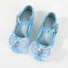 Spring Children High Heels Leather Shoes Fashion Glitter Rainbow Princess Shoes for Girls Kids Party Wedding Dress Single Shoes