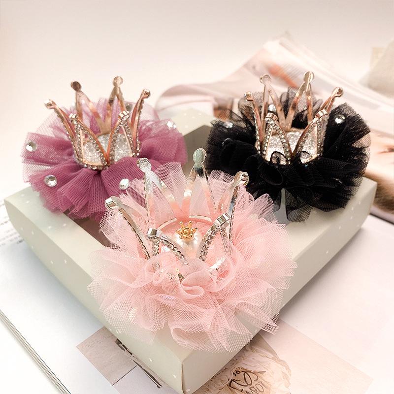 Korean Princess Hair Clip: Sparkling Rhinestone Non-Damaging Sequin Hair Accessory for Girls