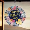 Metal Art Windmill Outdoor Garden Decor Floral Wind Spinner Mother Day Gift for Home Yard Patio Dynamic 2D Wind Chime Decoration