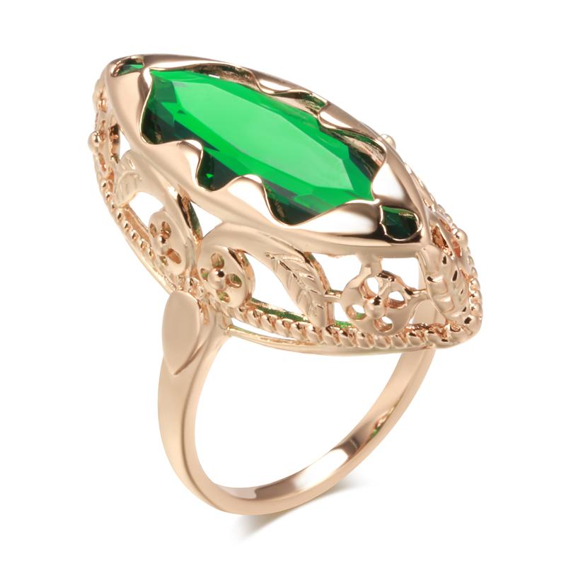 Большие кольца с преувеличенной волнистой текстурой, красные, зеленые, синие цирконы для женщин, винтажные ювелирные изделия золотого цвета