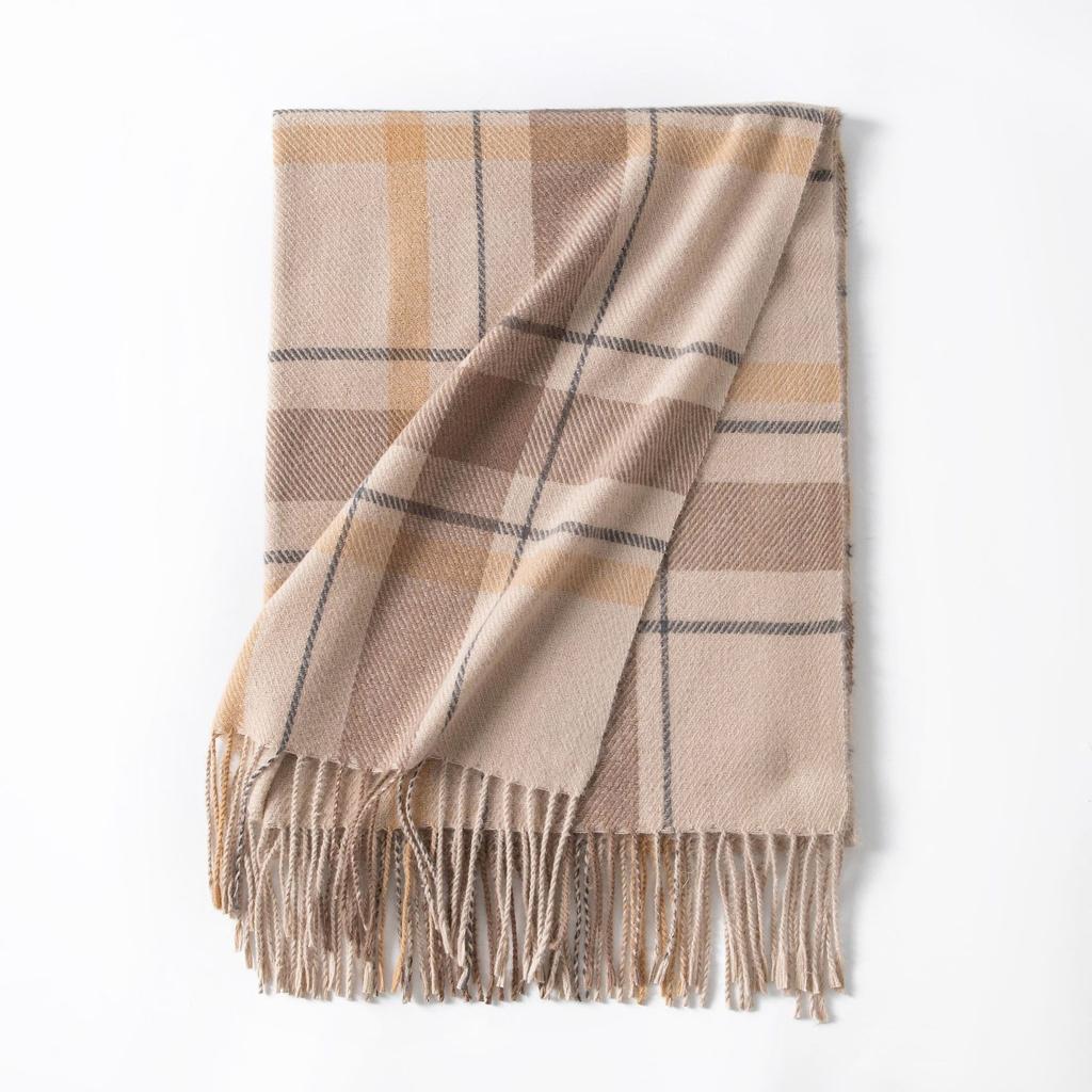 Шарф в британском стиле, женский, зимний, атмосфера, новый, осенне-зимний, утолщенный, универсальный, атмосфера, теплый шарф