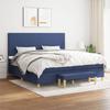 VidaXL Slat Bed Base with Mattress, Upholstered Bed with Headboard, Double Bed, Adult Bedroom Bed, Modern, 3137027