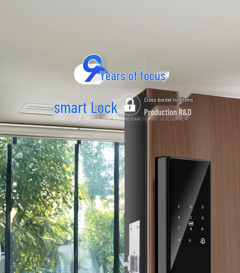 Умный замок Tuya с одним захватом: Отпечаток пальца и пароль Безопасность входа в дом