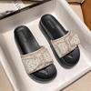 Классические популярные тапочки Water Diamond для женской летней верхней одежды, мода 2024 года, новые толстые подошвы, сосновая подошва, классные тапочки