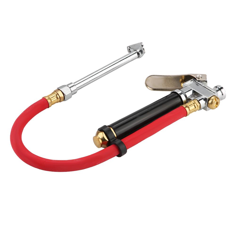 Ручной автомобильный воздушный насос для накачивания шин, манометр, двойной патрон, шланг для воздушного компрессора