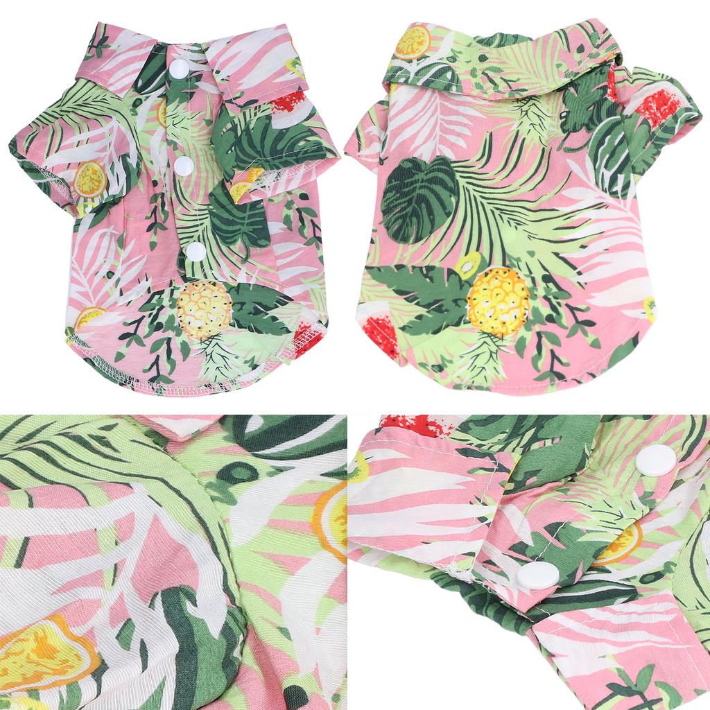 Pet Hawaiian Shirt Cute Breathable Cotton Hawaiian Dog Summer T Shirt for Cats Dogs RabbitsXL