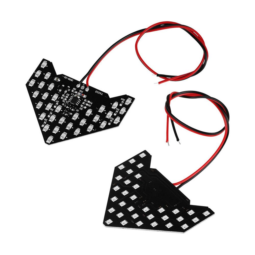 2 шт. Универсальные автомобильные ультратонкие последовательно мигающие 33-SMD-2835 автоматические светодиодные стрелки для боковых зеркал светодиодные указатели поворота автомобильные фары