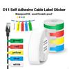 5 Roll Label Maker Tapes Sticker for Office Wire Colors Cable Paper Replacement Tags