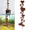 Rusty Design Metal Love Heart Garden Stake Antique Outdoor Flowerbed Decoration Stake For Yard Patios Landscape