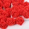 100 Pcs Artificial Rose Flower Heads Real Looking Foam Fake Roses for DIY Wedding Party Tables Home Decoration