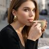 Элегантные европейские и американские серьги-гвоздики с корпусом из сплава - Модные золотые украшения в уличном стиле для женщин