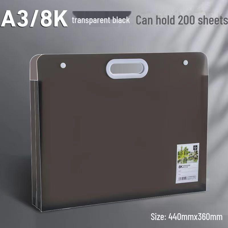 Портативная прозрачная сумка для документов для школы: Контрольные работы, учебники, предметы искусства и картины — прочные и вместительные