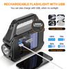 Multi Functional Searchlight Portable Light High-Power COB Outdoor Flashlight Solar Charging Strong Light Ultra Bright Long
