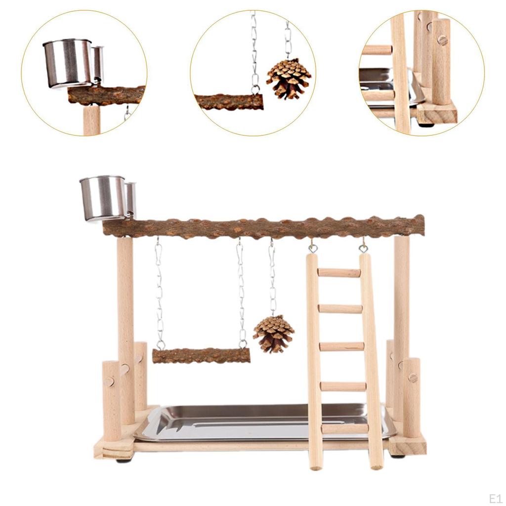 Деревянная игровая площадка для птиц Попугаи Жевательные игрушки для клеток Аксессуары Кореллы