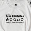 Funny Diabetes Review Shirt, Diabetes Awareness T-shirt, Type 1 Gift