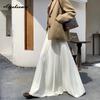 Korean Fashion Autumn Winter Women Skirt High Waist Beige Black Brown Knitting Skirt Warm Feminine Knitted Maxi Long Skirt