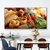 Vegetable Bread Fruit Kitchen Canvas Painting Posters and Prints Wall Art Pictures Cuadros Restaurant Home Decor No Frame