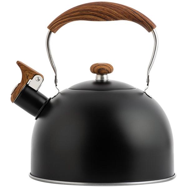 Чайник со свистком, чайник из нержавеющей стали с термостойкой ручкой для всех плит