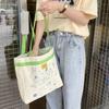 2 Wind Literary Canvas Bag Girl Cute Class Small Fresh Shoulder Bag Casual Tote Bag