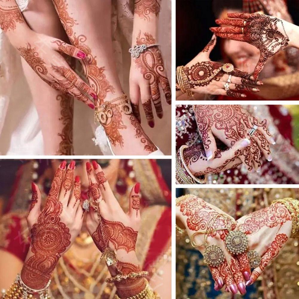 Wedding Tool Body Art Sticker Henna Tattoo Stickers Water Transfer Decals Temporary Tattoo