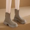 Fashion Women Platform Ankle Boots Fashion Ladies Thick Sole Round Toe Ankle Boots Short Boots Winter Motorcycle Boot Bottine