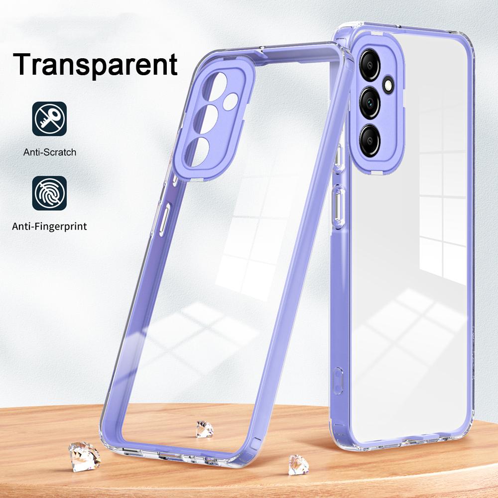 KEYSION Противоударный защитный прозрачный чехол для Samsung M54 5G M14 F54 A25, прозрачный ТПУ + ПК 2 в 1, задняя крышка для телефона Galaxy S23 FE