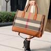 Autumn New Plaid Women's Handbags High-end PU Leather Fashion Versatile Tote Bag Waterproof Ladies Single Shoulder Bags for Mother's Birthday Presents