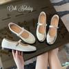 2025 лето и осень дышащие туфли для подиума ретро балетки Мэри Джейн одинарные туфли женские 2025 лето новая мягкая подошва плоские сандалии