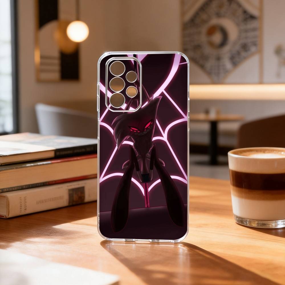 H-hazbin hotel ангел пыль Чехол для телефона для Samsung S25,S24,S21,S22,S23,S30,Ultra,S20,Plus,Fe Прозрачный чехол
