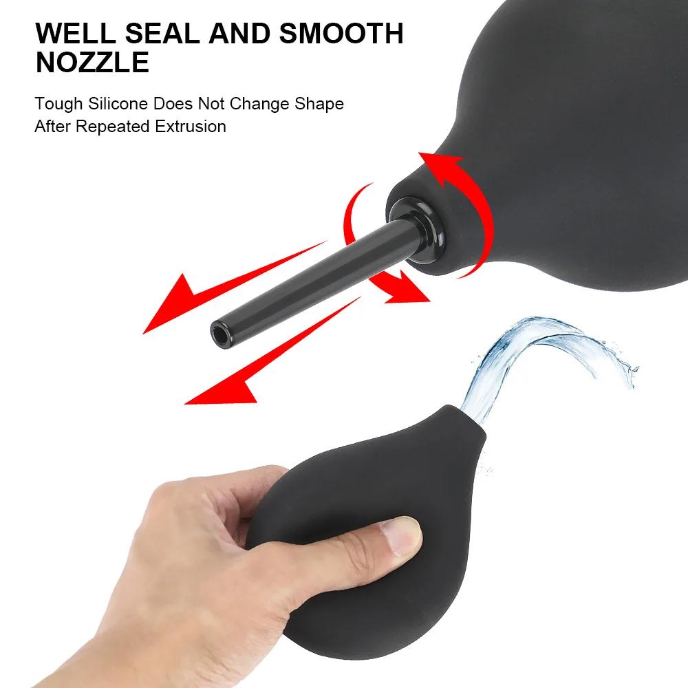 Насос для анальной шайбы для женщин, вагинальный душ для мужчин, анальная пробка, секс-игрушки для взрослых, игры, медицинский очиститель, эротический продукт, клизма для душа