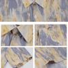 Летняя рубашка свободного покроя с рисунком в стиле хип-хоп с акварельным мрамором