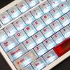 White Clear Keycaps 151 Keys Transparent Cherry Profile Keyboard Backlit Crystal PC Keycap Custom Keycaps 75 Percent Shine Through RGB Mechanical