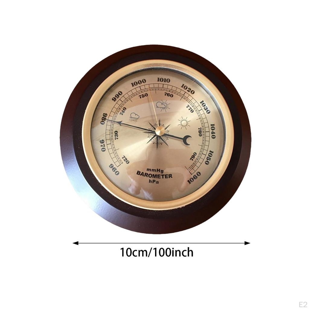 Wall Mounted Barometer Hanging Analog Weather Station Easy Reading Living Room Dia 7" Pressure Gauge