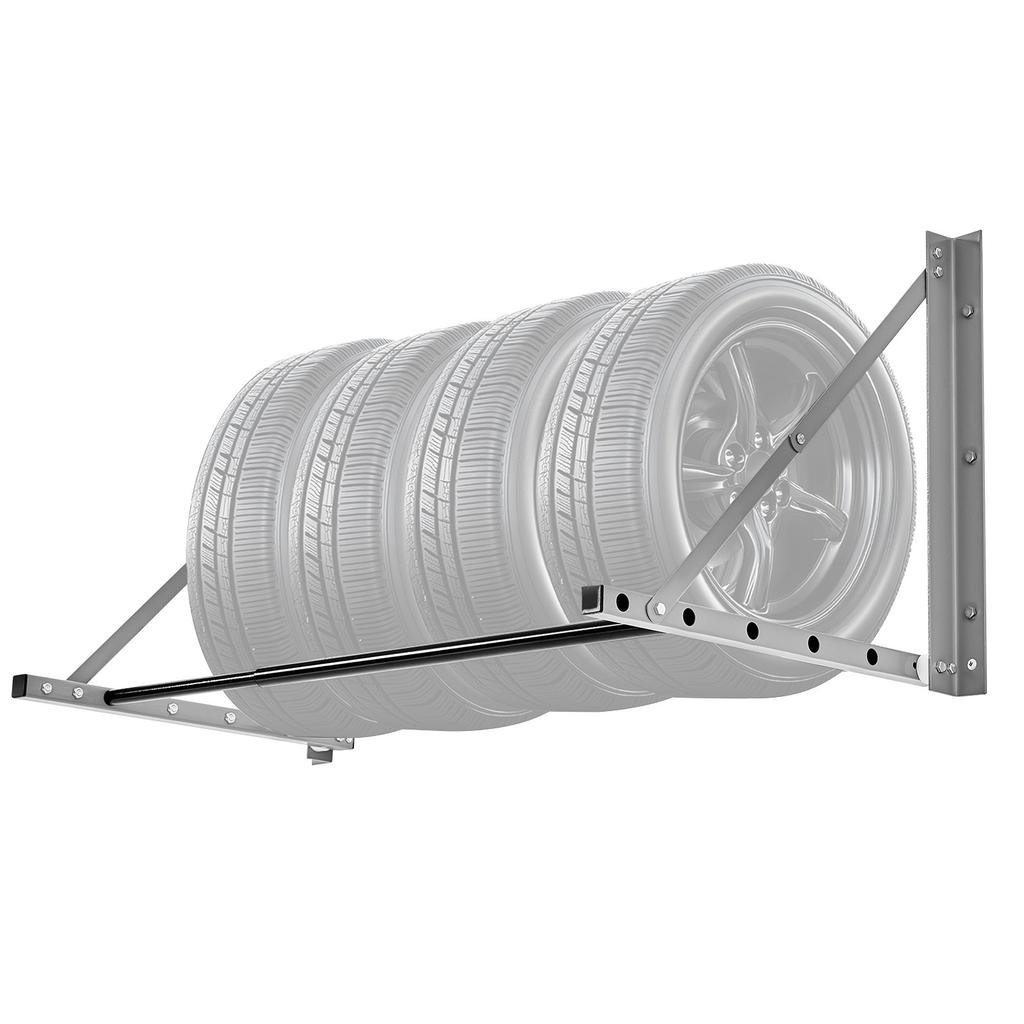 VEVOR Wall Mounted Folding Tire Rack, 32" - 48" Adjustable Tire Rack
