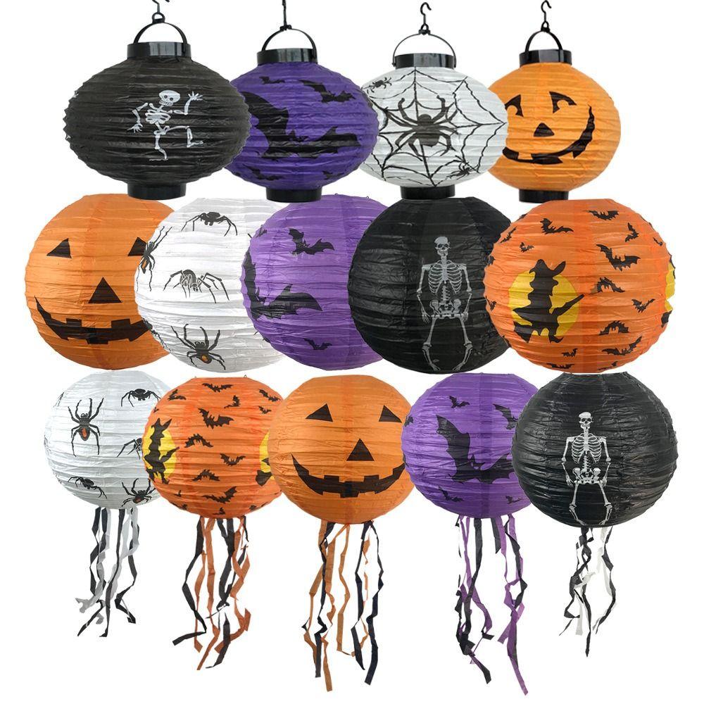 Bat Hangingn Tassels Lantern Skeleton Halloween Paper Lanterns Funny   Shopping Mall