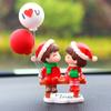 1-10PCS Christmas Car Dashboard Ornament Cute Creative New Couple Car Interior Decoration Desktop Gift for Women