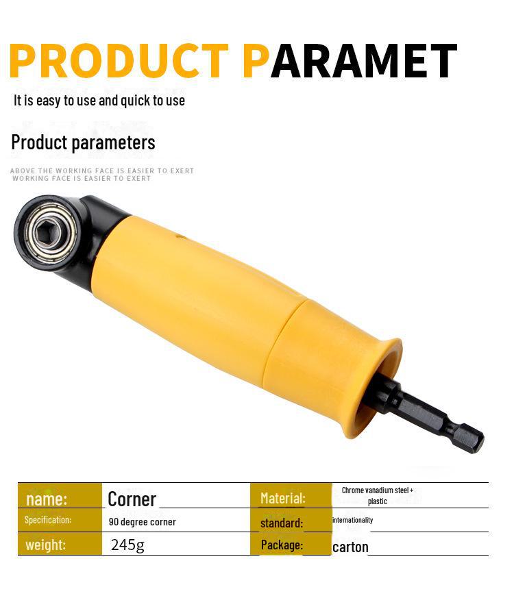 Удлинитель для дрели и отвертки под прямым углом 90 градусов