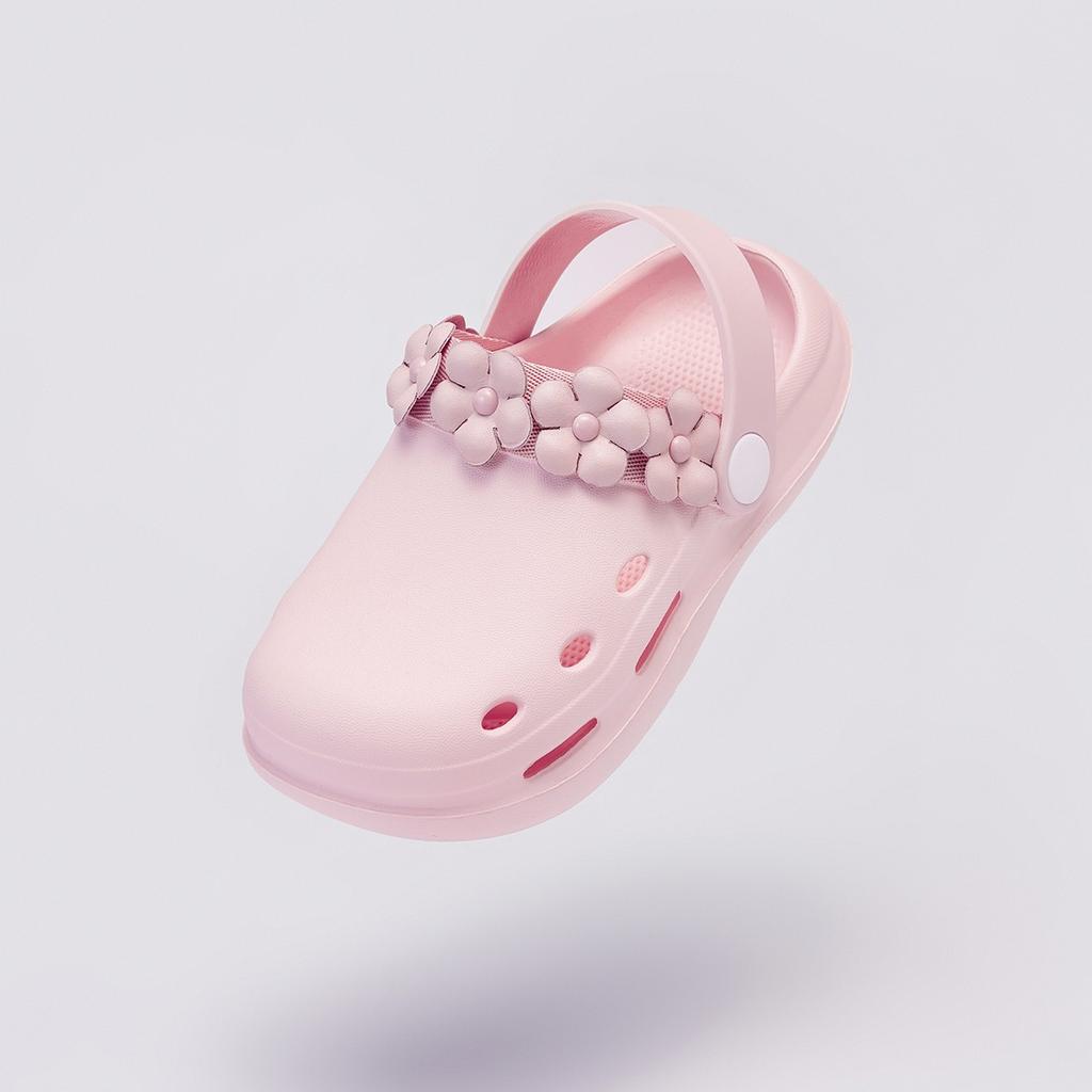 David Bella Children's Sandals Summer Girls' Indoor Home Furnishing Slippers Cool Dragging Pink Hole Shoes