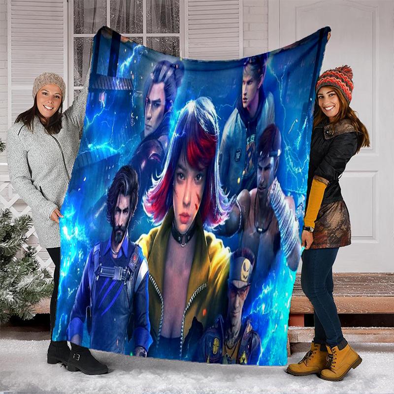 Cyberpunk Plush Blanket Perfect All Seasons Soft Comfortable Sofa Office Nap Travel Birthday Gift Christmas Present
