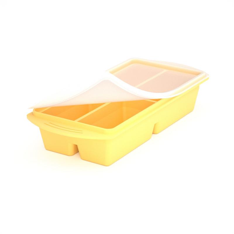 Lid Long Silicone Ice Tray Mold with Large Storage