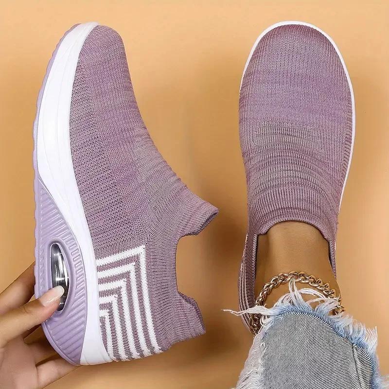 Модная женская повседневная обувь Модная дышащая сетчатая обувь на платформе для женщин Удобные кроссовки для ходьбы для женщин Zapatos De Mujer