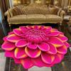New Special-shaped 3D Flower Carpet Non-slip Crystal Velvet Bathroom Floor Mat Absorbent Soft Peony Floor Mat Home Decor