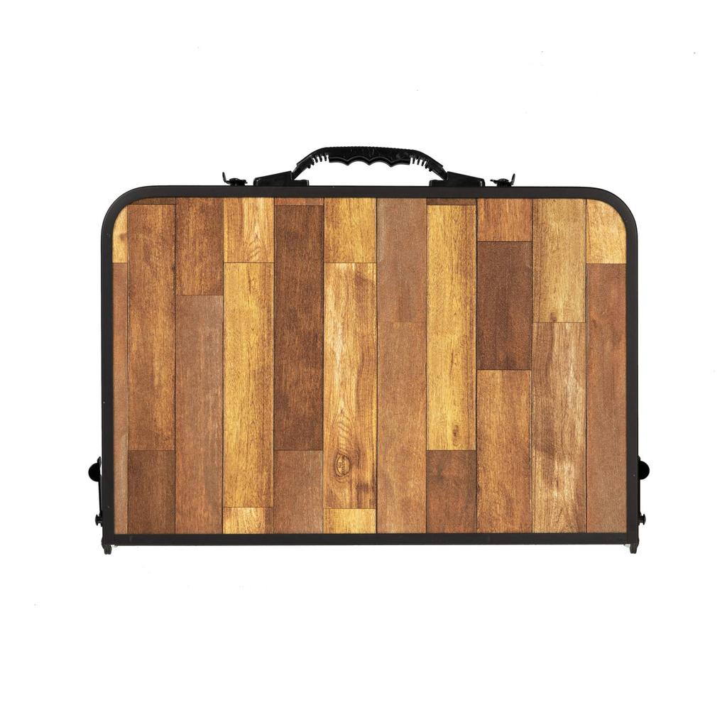 BUNDOK Aluminum Folding Table SS Wood Grain Foldable Top X 45cm 2 Height Adjustable BD-147WB Approx. 60.5