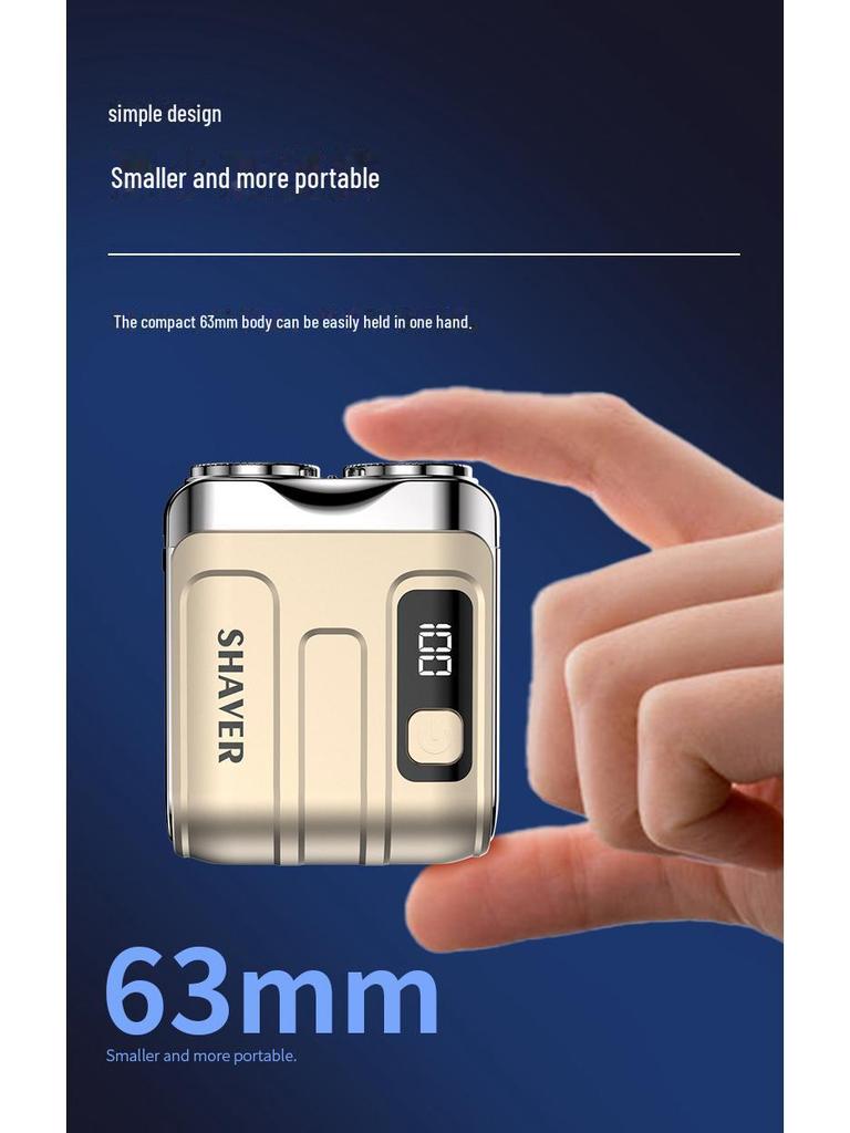 Compact Silent Electric Travel Razor for Men