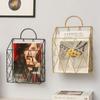 Nordic Wall Mounted Iron Portable Magazine Rack Креативное хранение Домашний декор Украшения Полки Подсвечник Эстетическая комната