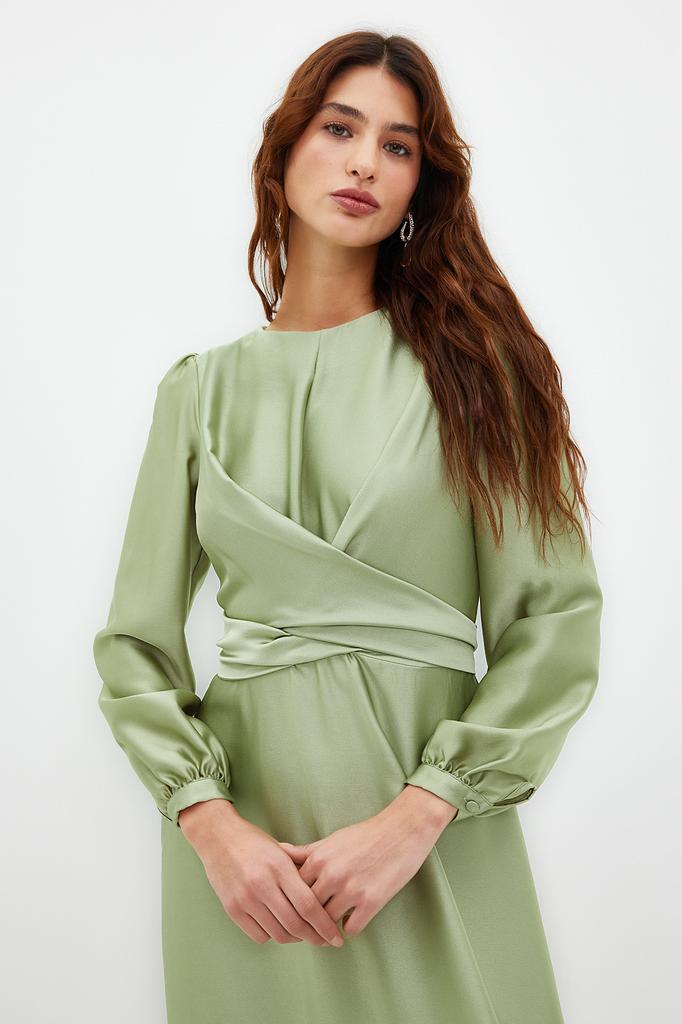 Женская мода новое вечернее платье в стиле хиджаб цвета экрю двубортное детальное свадебное длинное вечернее платье для особого дня